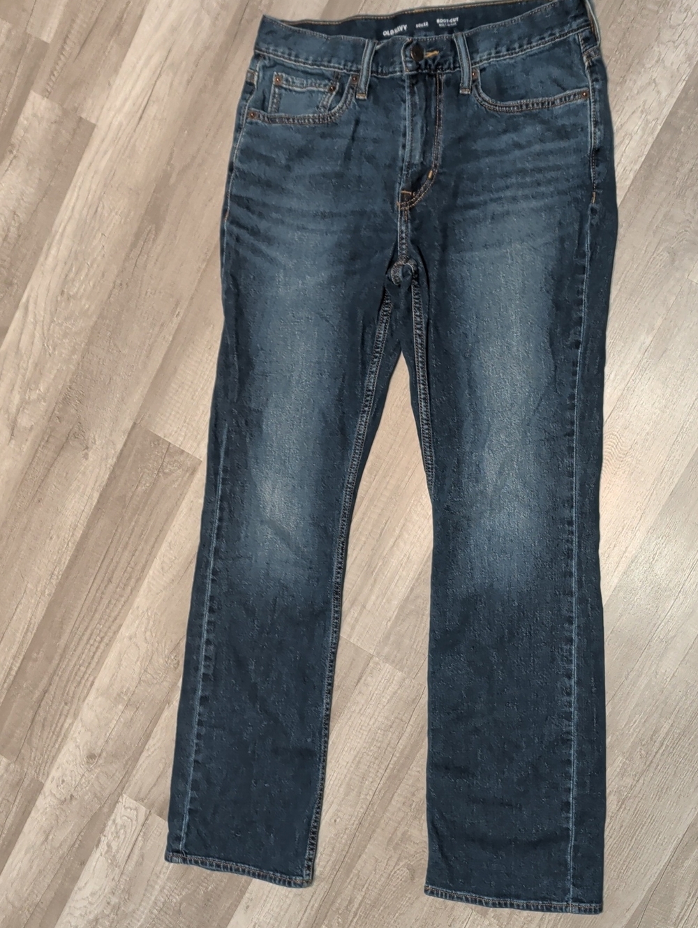Men's Old Dark Blue Boot-Cut Jeans Size 30x32